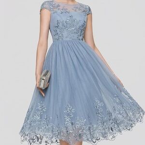 Lace blue dress size small